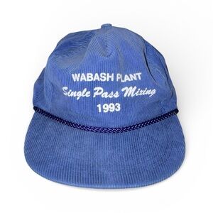 Wabash Plant "Single Pass Mixing 1993" Blue Corduroy Hat
